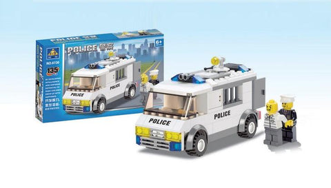 Играчки тухли за вземане на полицейски превозно средство (135 парчета)