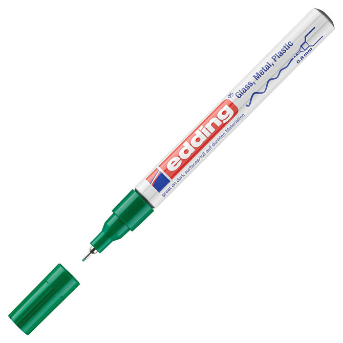 Marker permanentni lakirajući 0,8mm edding 780 zeleni