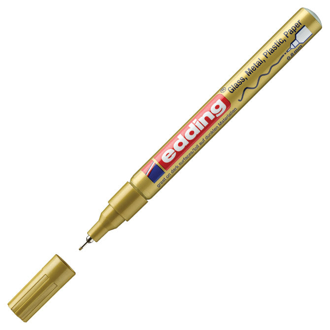 Marker permanentna lakirna 0,8mm edding 780 zlati