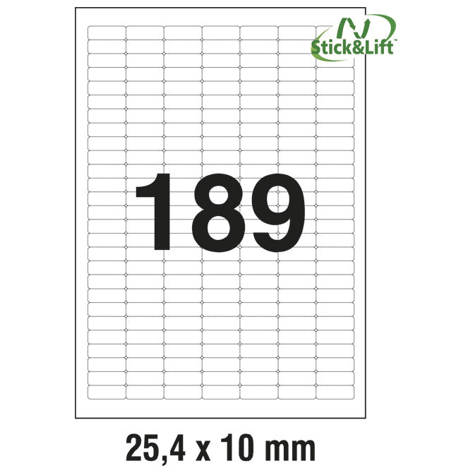 ETIKETE ILK  25,4X10MM ODLJEPLJIVE PK25L ZWECKFORM L4731REV-25