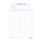 OBRAZAC L-69A NADZORNI LIST U BLOKU FOKUS