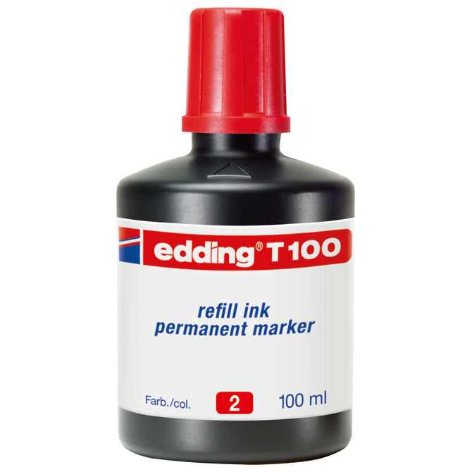 Črnilo za trajni marker 100 ml edding t100 rdeče