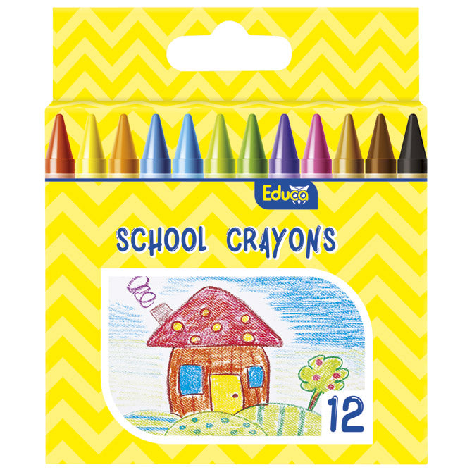 Boje voštane 12boja kartonska kutija color educa blister
