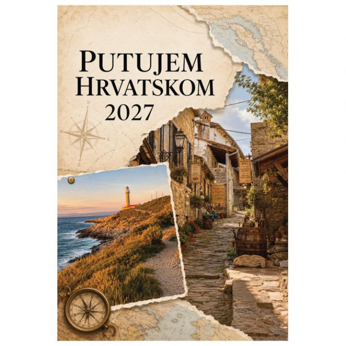KALENDAR "PUTUJEM HRVATSKOM 2027" 13 LISTOVA, SPIRALA