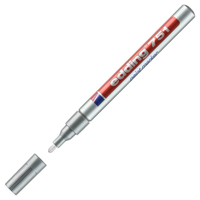 Marker permanentni lakirajući 1-2mm edding 751 srebrni