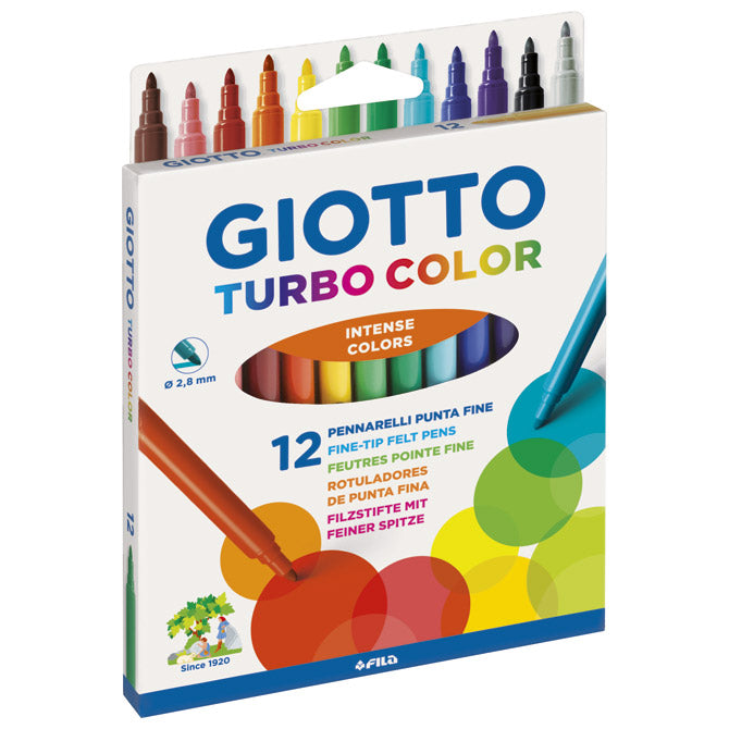 FLOMASTER ŠKOLSKI  12BOJA GIOTTO TURBO COLOR FILA 0714 BLISTER