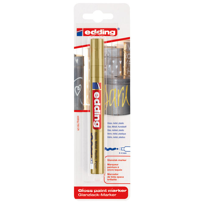 MARKER PERMANENTNI SJAJNI LAKIRAJUĆI 2-4MM EDDING 750/1 ZLATNI BLISTER