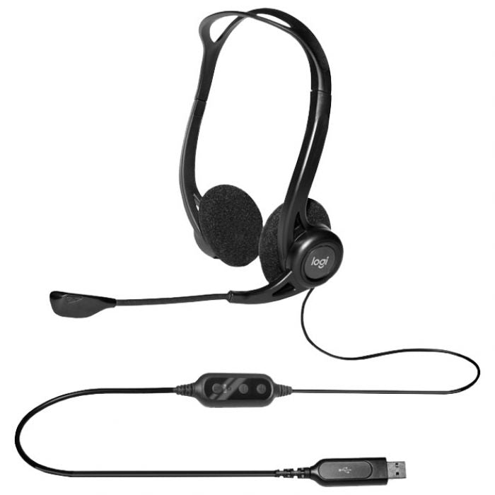 SLUŠALICE PLUS MIKROFON USB PC960 LOGITECH CRNE
