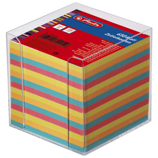 BLOK KOCKA PVC  9X9X9CM S PAPIROM U BOJI HERLITZ 1600253
