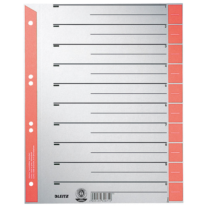 PREGRADA KARTONSKA A4 LEITZ 16520325 CRVENA