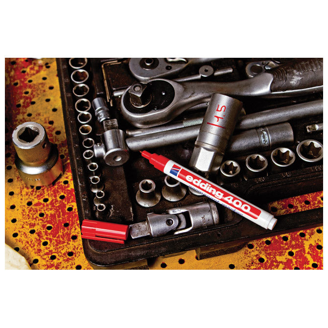 Marker permanentni 1mm okrugli vrh edding 400/1 crveni blister