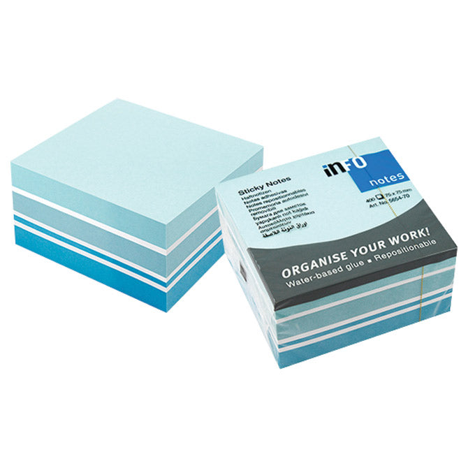 Samolepilni blok kocka 75x75mm 400l global notes 5654-70 sortirano