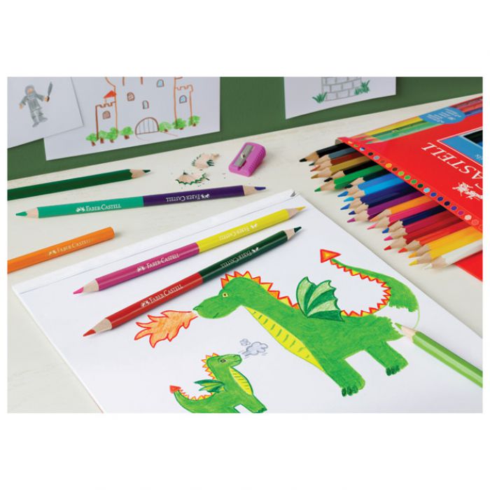 BOJE DRVENE  12BOJA FABER-CASTELL 110312 BLISTER PLUS 3BOJE DRVENE OBOSTRANE I GRATIS ŠILJILO