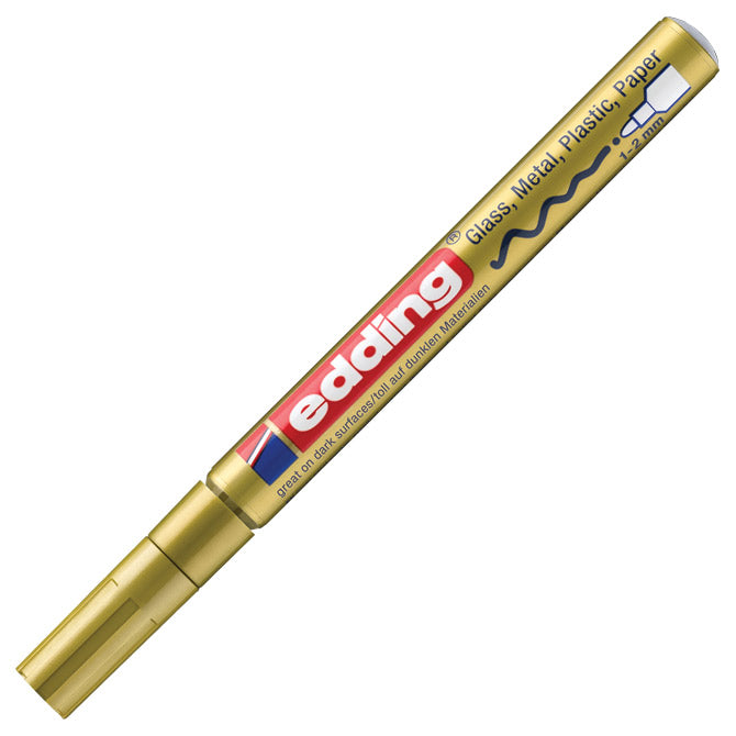 Marker permanentni sjajni lakirajući 1-2mm edding 751 zlatni