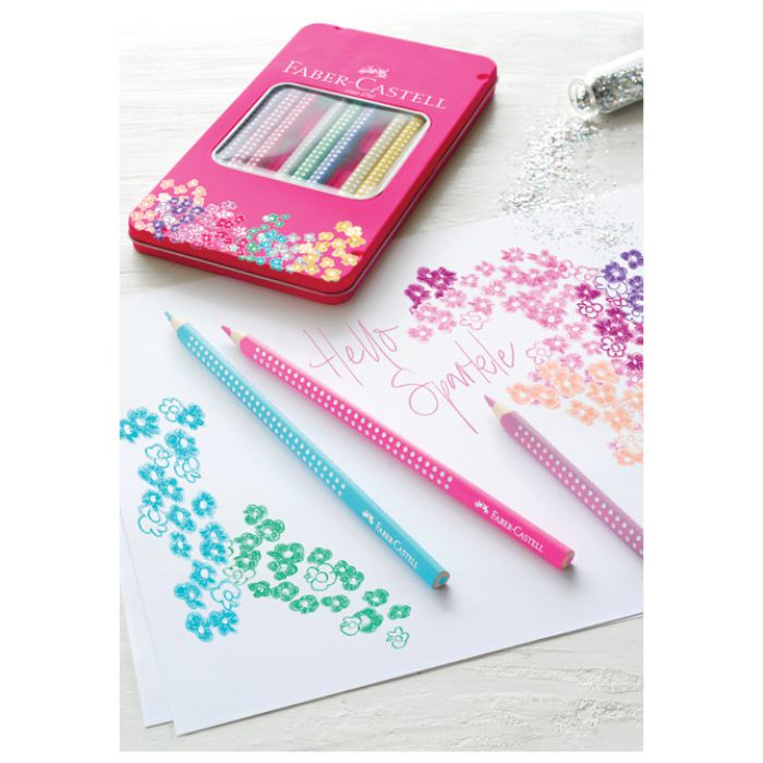 BOJE DRVENE  12BOJA METALNA KUTIJA SPARKLE FABER-CASTELL 201737