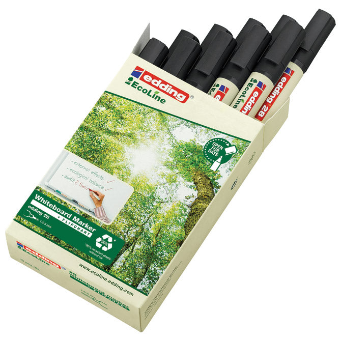 Marker za bijelu ploču 1,5-3mm ecoline edding 28 crni