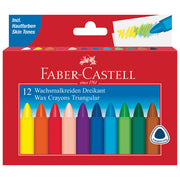 Boje voštane 12boja kartonska kutija trokutaste faber castell 120010 blister