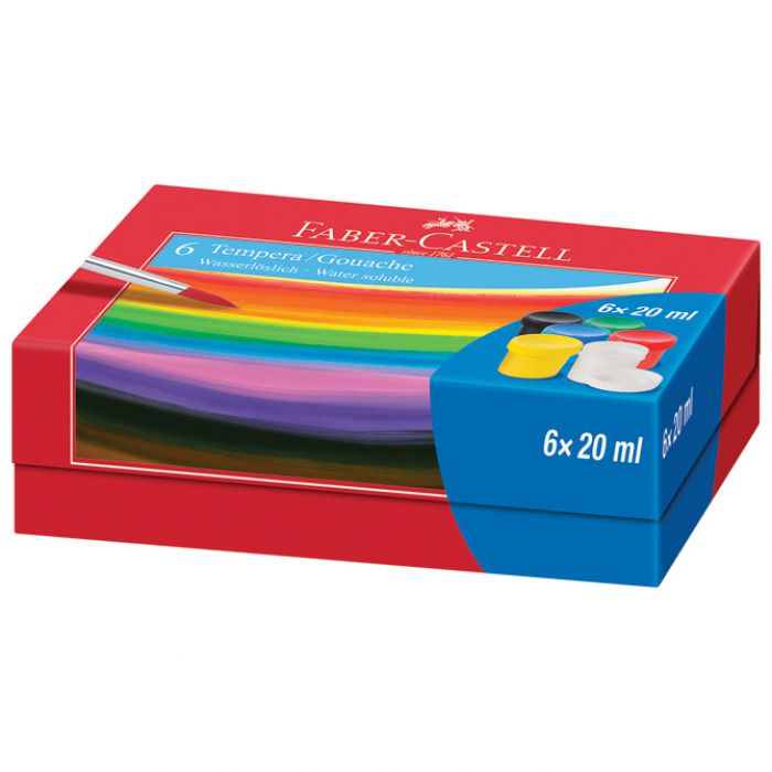 BOJA TEMPERA 20ML U ČAŠI  6BOJA FABER-CASTELL 121040