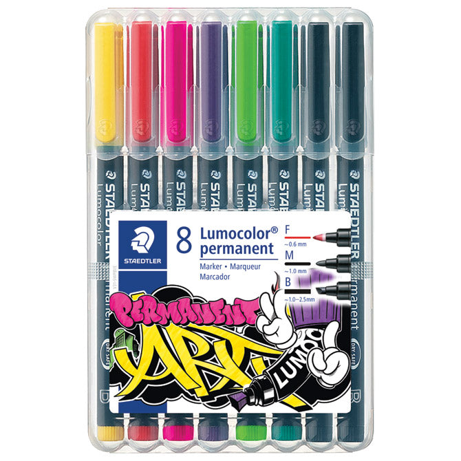 MARKER PERMANENTNI PK8 LUMOCOLOR STAEDTLER 31-S WP8 SORTIRANO