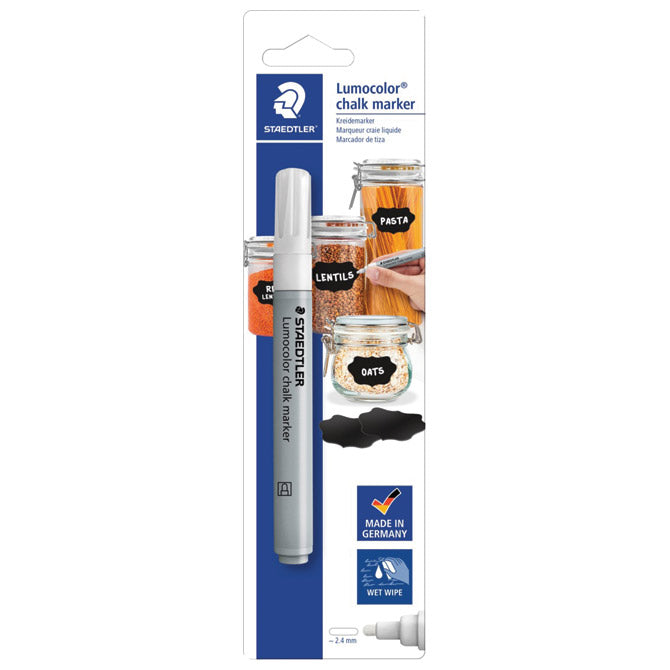 Marker-kreda za staklo 2,4mm lumocolor staedtler 344-0 bk bijeli blister