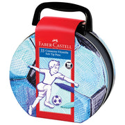FLOMASTER ŠKOLSKI  33BOJE U METALNOJ KUTIJI CONNECTOR SOCCER FABER CASTELL 155538