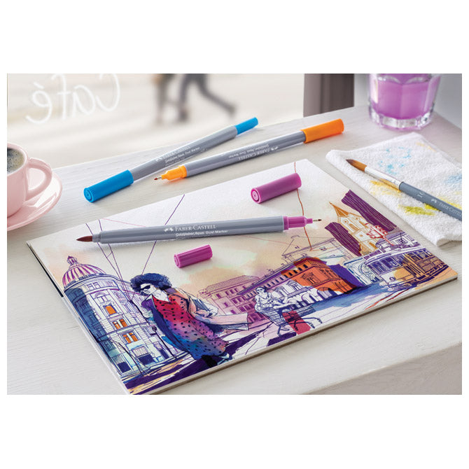 MARKER OBOSTRANI AKVAREL  6BOJA GOLDFABER FABER CASTELL 164606 SORTIRANO BLISTER