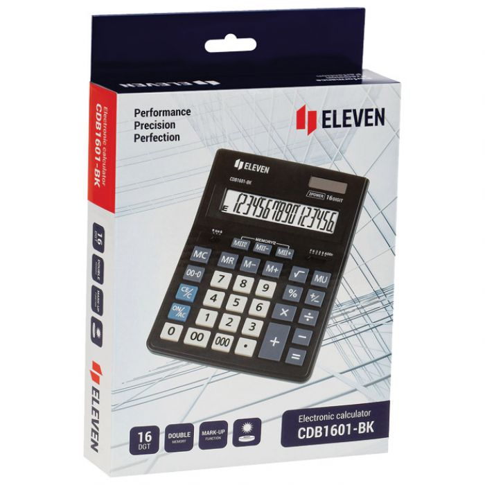 KALKULATOR KOMERCIJALNI 16MJESTA ELEVEN CDB-1601 BK CRNI