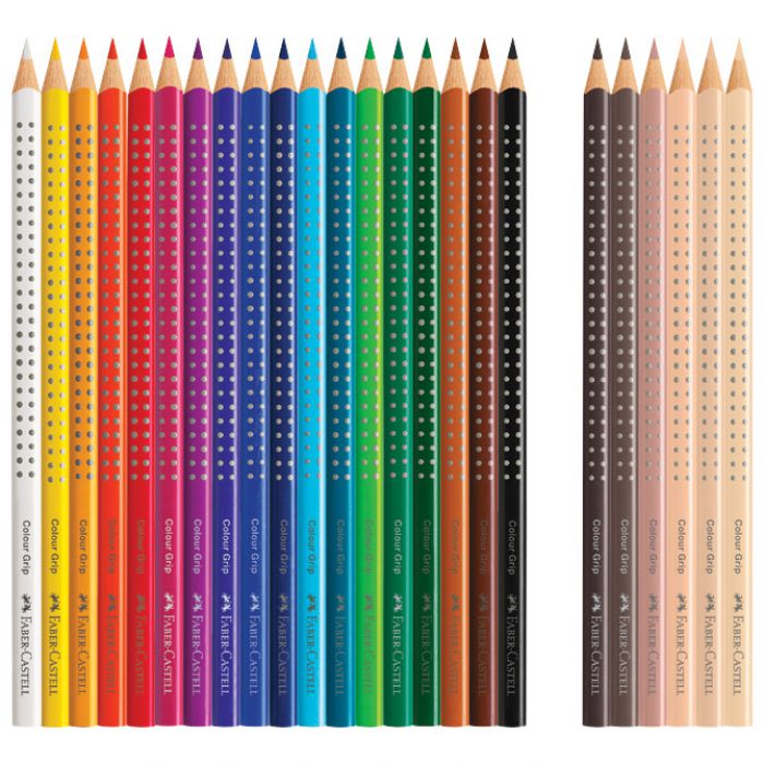 BOJE DRVENE  18BOJA GRIP 2001 PLUS 6BOJA DRVENIH GRIP SKIN TONS FABER CASTELL 112819 BLISTER