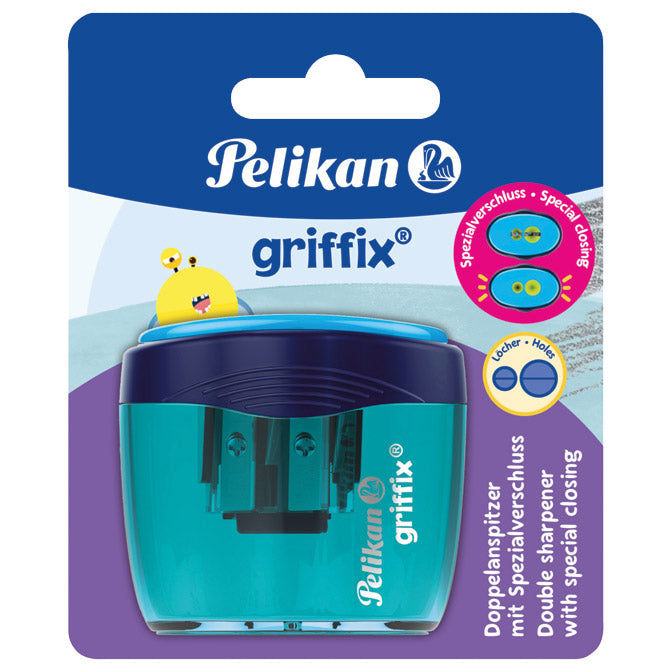 ŠILJILO PVC S PVC KUTIJOM 2RUPE GRIFFIX PELIKAN 701266 SORTIRANO BLISTER