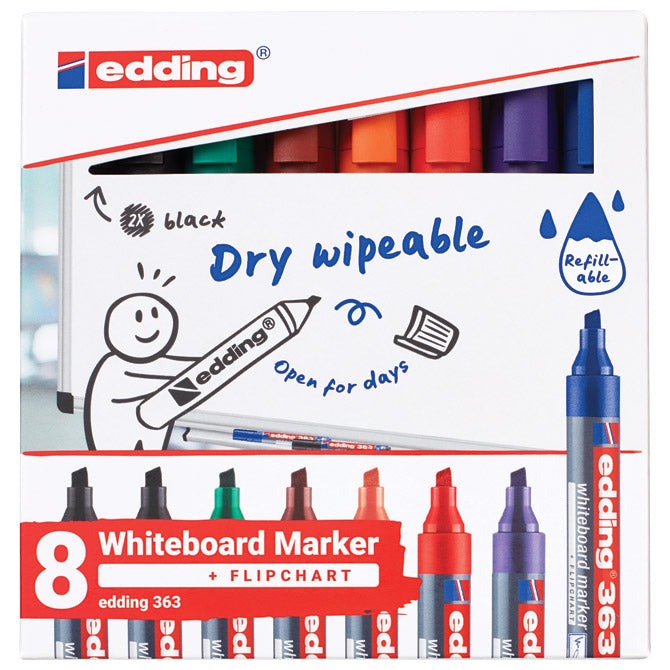 MARKER ZA BIJELU PLOČU 1,5-3MM EDDING 363/8 S BLISTER