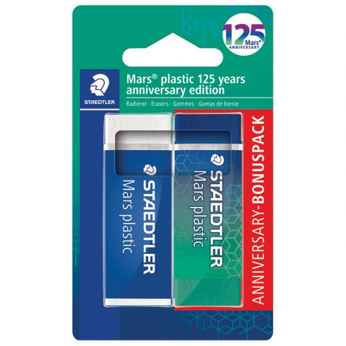 GUMICA MARS PLASTIC 125 YEARS PK2 STAEDTLER 52650MABK1 BLISTER * DO ISTEKA ZALIHA