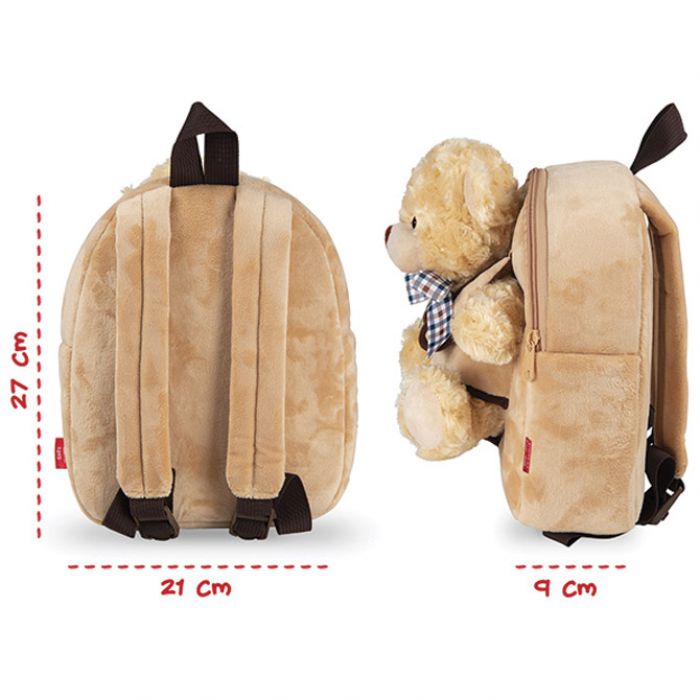 RUKSAK MINI S ODVOJIVIM PLIŠANCEM BELLY BEAR PERLETTI 13042