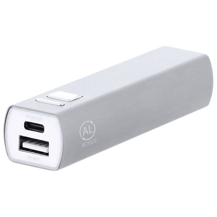 PUNJAČ ZA MOBILNE UREĐAJE ALUMINIJSKI PRIJENOSNI MAKITO 21259 SREBRNI