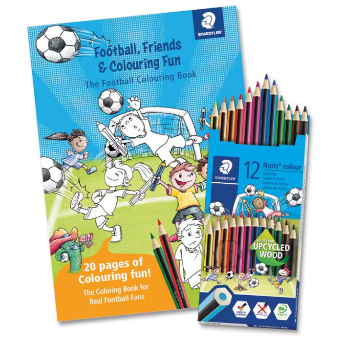BOJE DRVENE 12BOJA NORIS COLOUR PLUS BOJANKA "NOGOMET" STAEDTLER 185 SET10 BLISTER