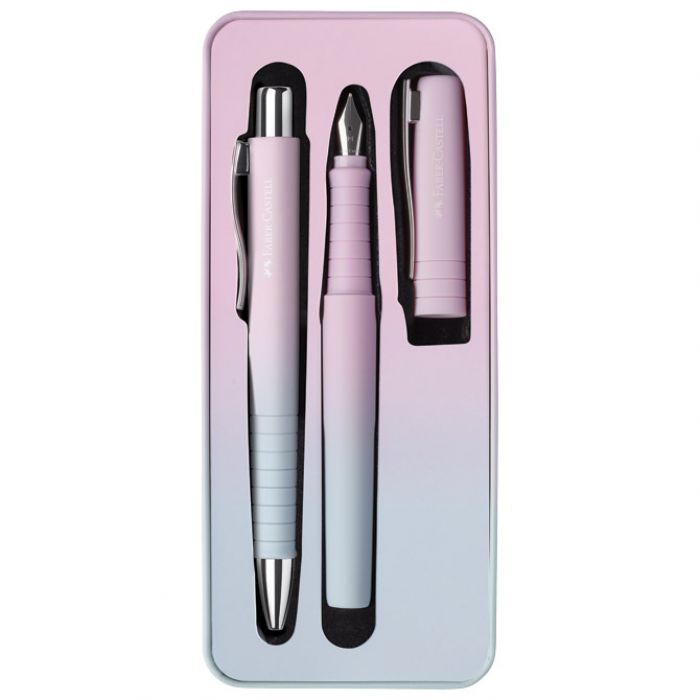 GARNITURA OLOVKA KEMIJSKA PLUS NALIVPERO POLY FLOW U MET.KUT. FABER CASTELL 241054 SVIJETLOPLAVA-SVIJETL