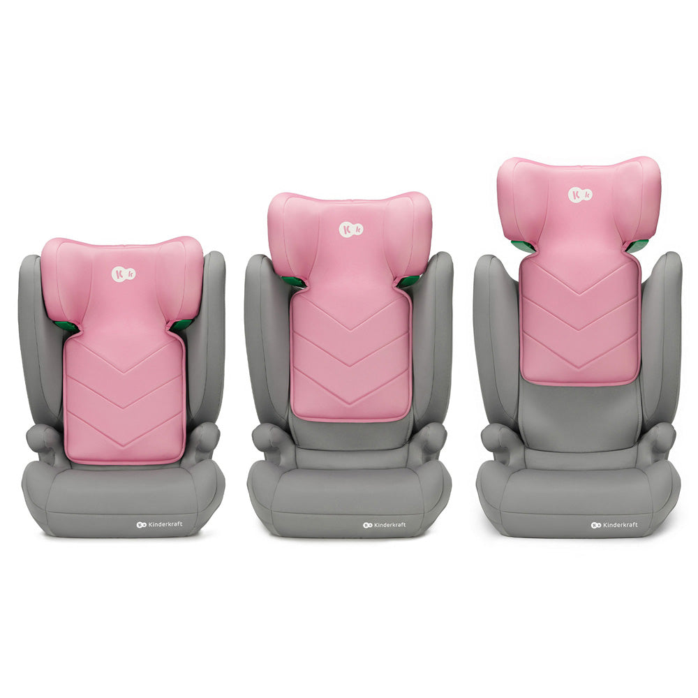 Kinderkraft autosjedalica I-Spark i-Size 15-36 kg (100-150 cm), Pink