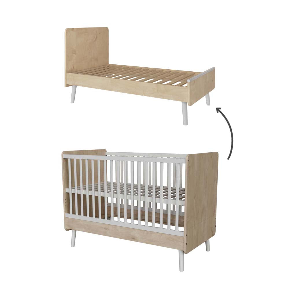 Faktum Peak kinderbet/krevet 140x70 cm, Natural Oak-White