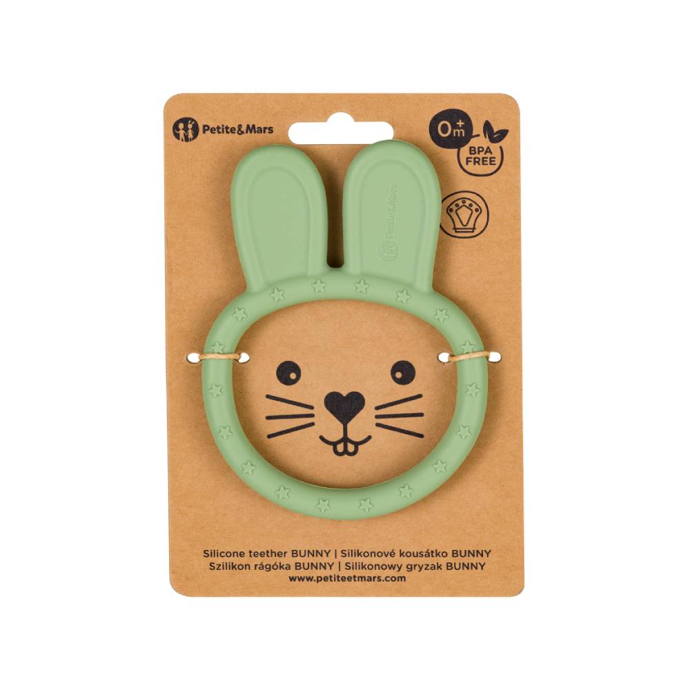 PETITE&MARS Silikonska grickalica za zube Bunny 0 m+, Sweet Pea