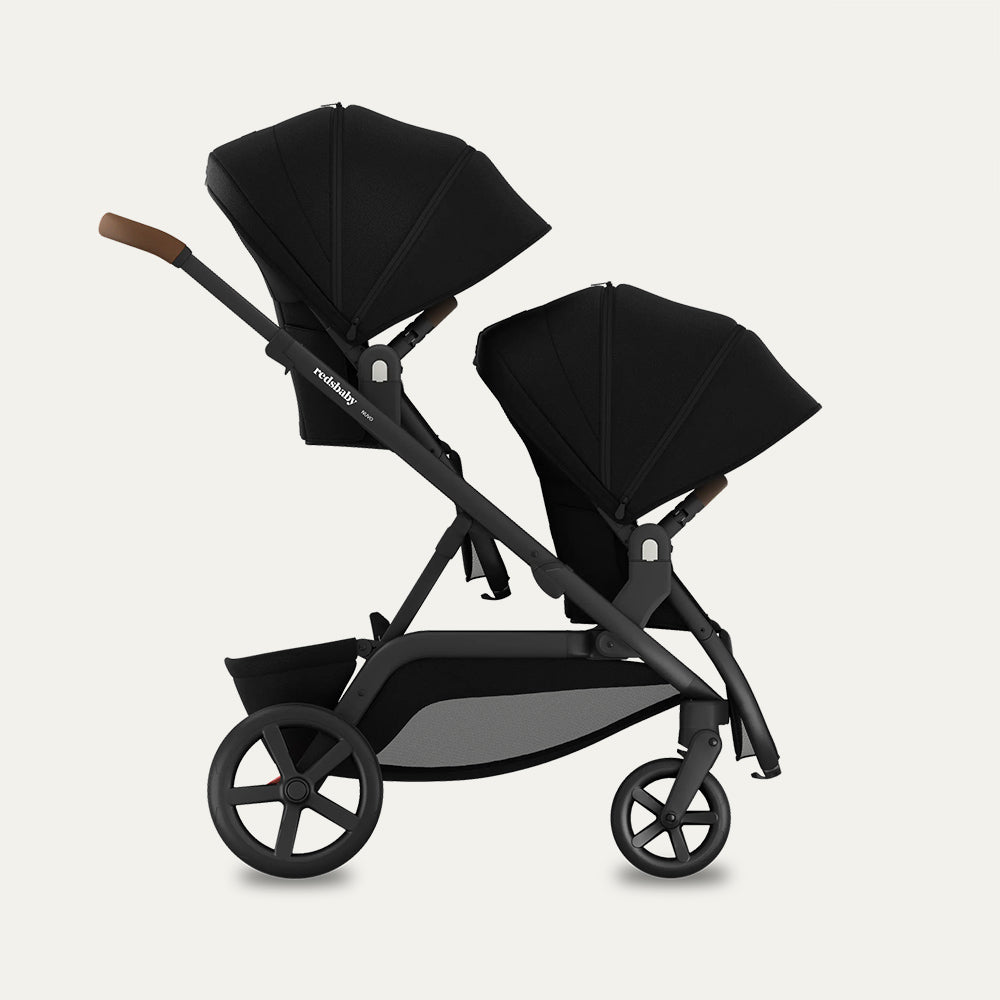 REDSBABY NUVO Twin dječja kolica 2u1 Black, Black B