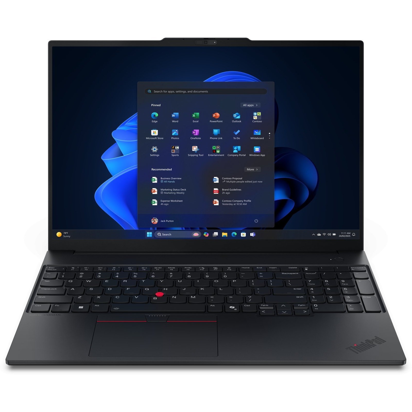 Lenovo ThinkPad E16 Gen 3 (Intel) Intel Core Ultra 5 225U Prijenosno računalo 40,6 cm (16") WQXGA 16 GB DDR5-SDRAM 512 GB SSD Wi-Fi 6E (802.11ax) Windows 11 Pro Belgijski Crno