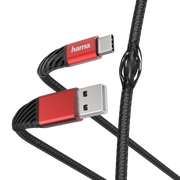 Hama Extreme USB kabel 1,5 m USB 2.0 USB A USB C Crno, Crveno