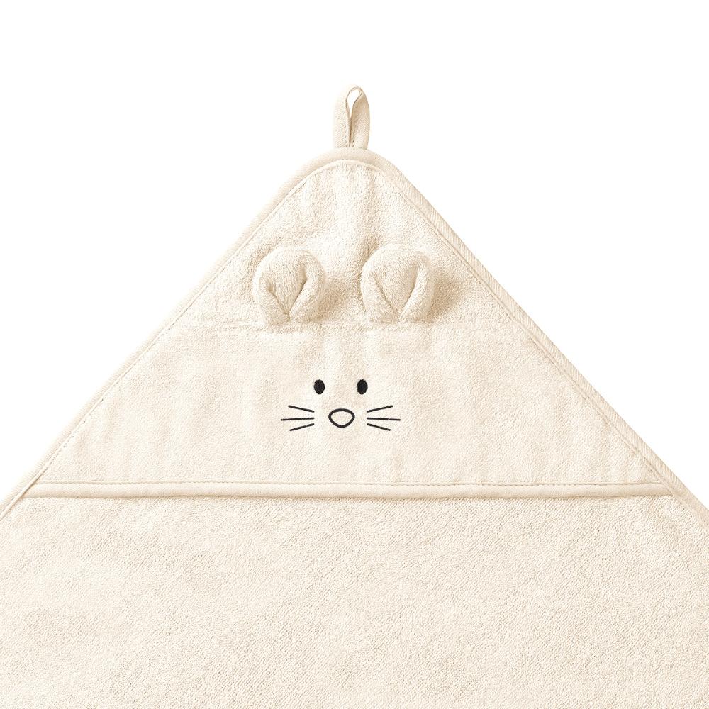 BabyOno Ručnik bambus 100x100 cm, with ears, krem