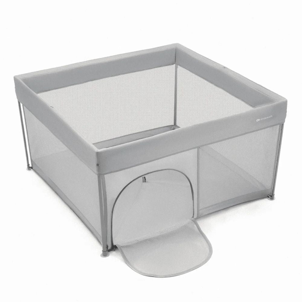 Kinderkraft dječja igraonica/vrtić ZIKI 126,5x126,5x69,5 cm, siva