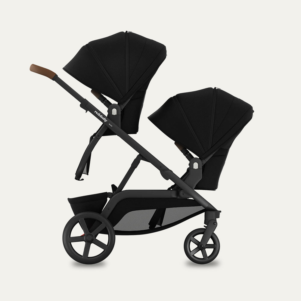 REDSBABY NUVO Twin dječja kolica 2u1 Black, Black B