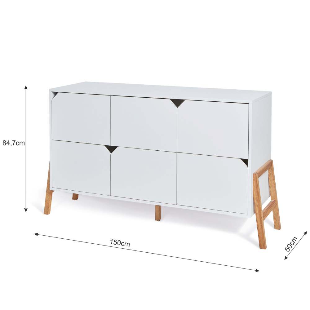Bellamy Lotta komoda s 6 ladica, latte