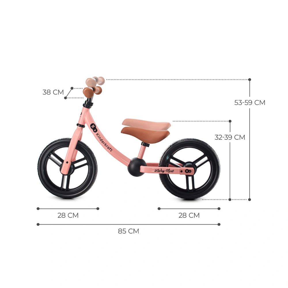 Kinderkraft balans bicikl 2WAY NEXT, Rose pink