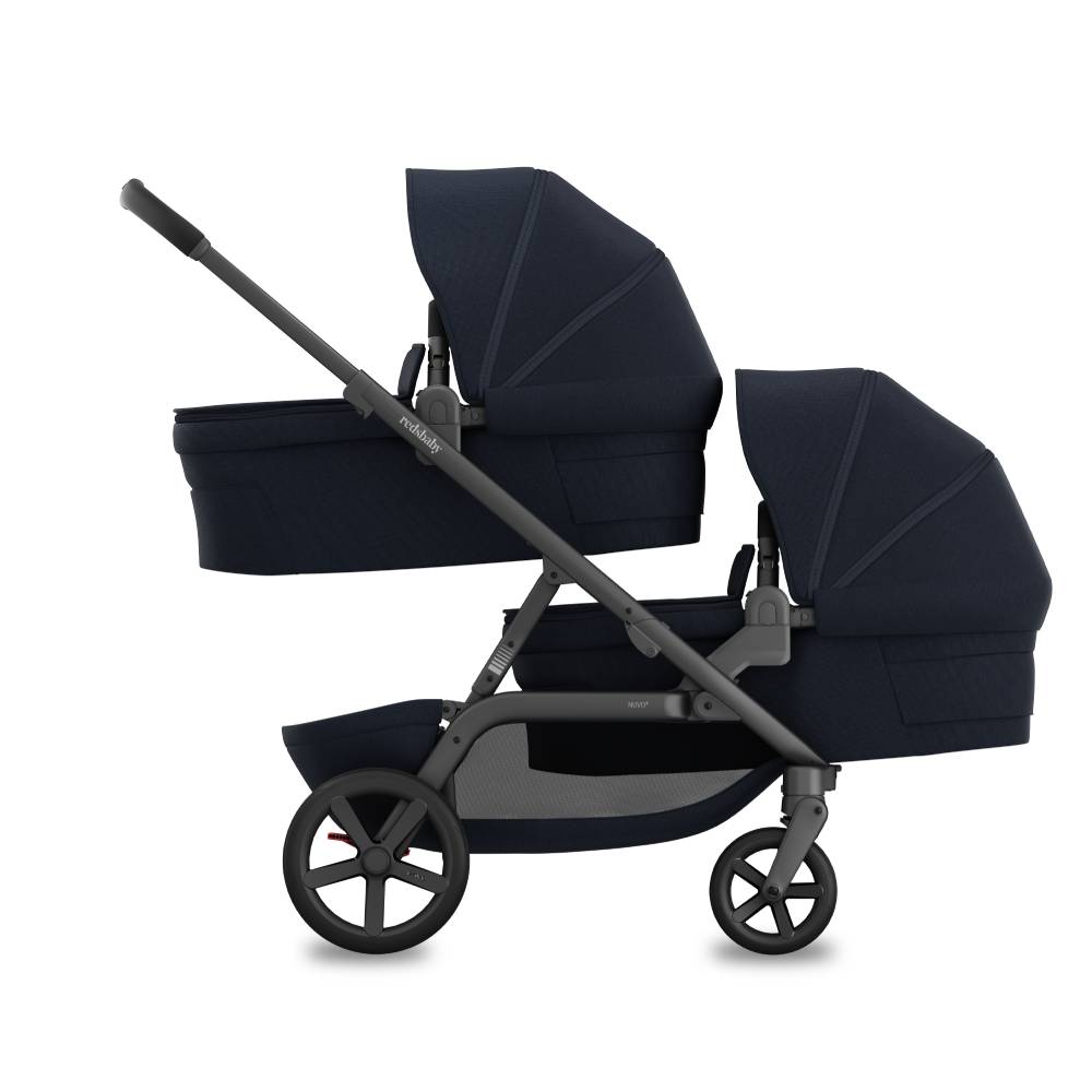 REDSBABY NUVO 2 Twin dječja kolica za blizance 2u1, Midnight Blue