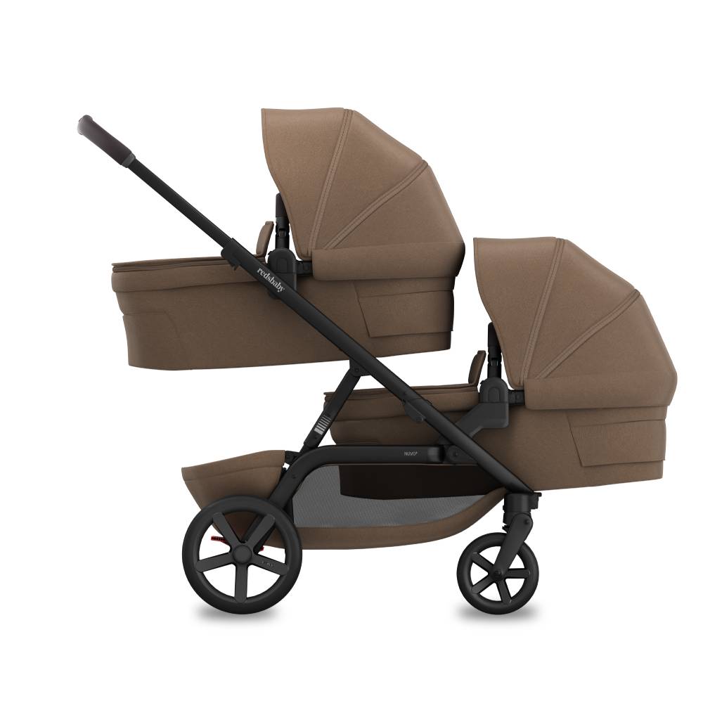 REDSBABY NUVO 2 Twin dječja kolica za blizance 2u1, Mocha
