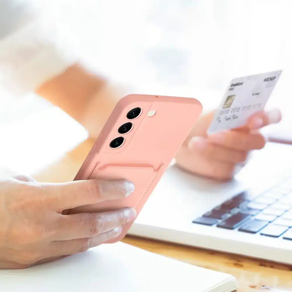 Pouzdro CARD CASE pro SAMSUNG A54 5G růžové