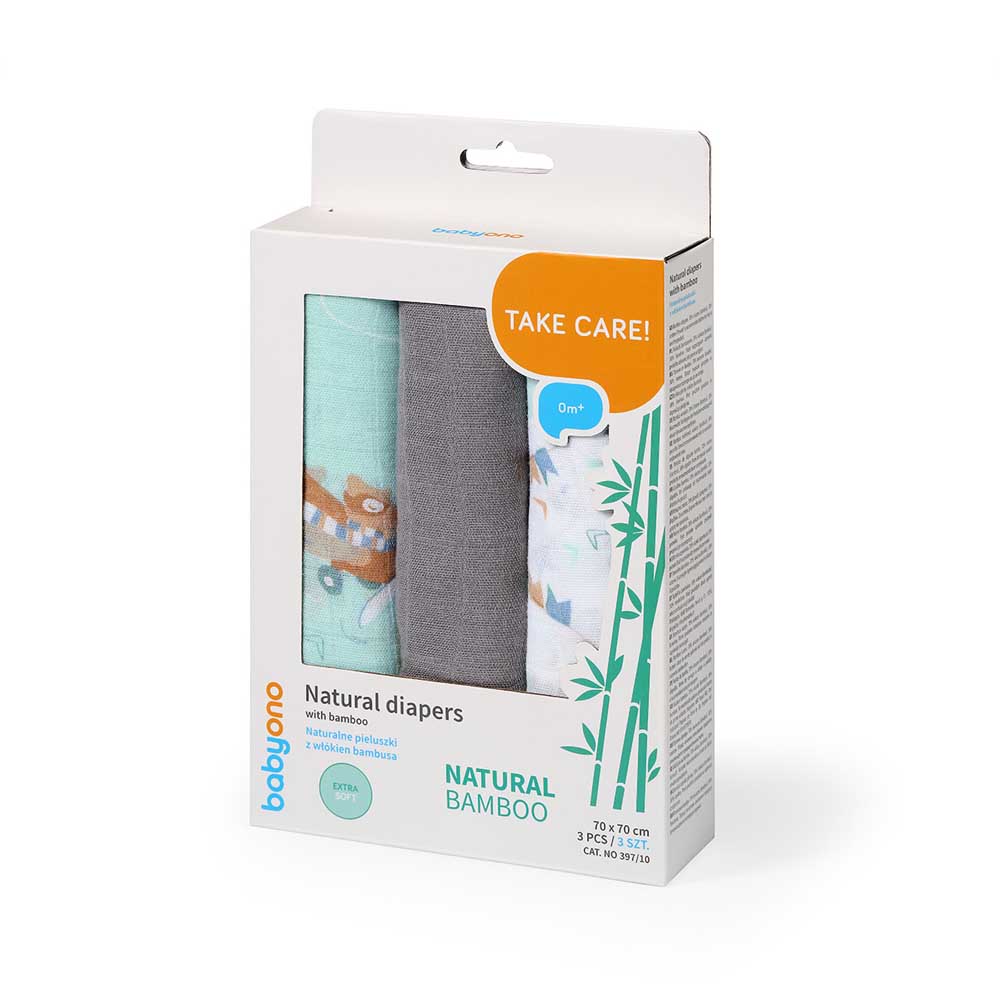 BabyOno Bambus tetra pelene Avioni, mint